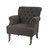 Fauteuil taupe capitonné Augustin