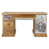 Bureau en pin bois ours Pionnier