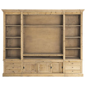 Natural wood TV bookcase  Passy
