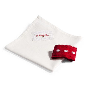 Cherry ecru napkin  <br /> - Set of 6