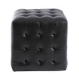 Puf negro Chesterfield
