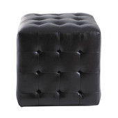 Puf negro Chesterfield