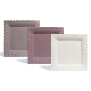 Assortiment de 12 assiettes dessert Romance