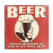 Beer metal plaque