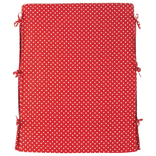 Housse tête de lit rouge à pois blancs