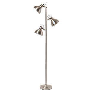 Stehlampe mit drei Spots gebürstet