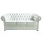 Canapé cuir blanc  Chesterfield