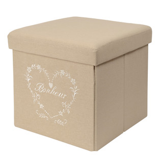 Pouf pieghevole in lino Felicità