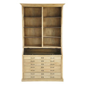 Bibliothèque métal et bois 130<br />Naturaliste