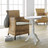 White gueridon occasional table <br />Adele