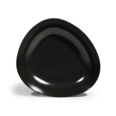 Tiefer Teller Kiesel schwarz <br /> - Set aus 6