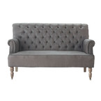 2-Seat Taupe Gray Daybed Augustin