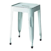 Hocker im Industriestil vintage blau Jim
