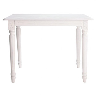 Table à dîner carrée  blanche <br />Louis