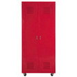Dressing vestiaire indus rouge Loft