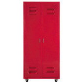 Dressing vestiaire indus rouge Loft
