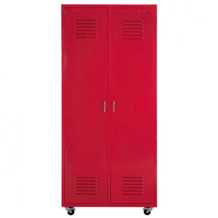 Kleiderschrank rot  Loft