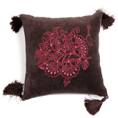 Sanskrit embroidered cushion