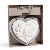Coeur céramique rose Gardenia