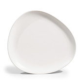 Assiette plate Galet Blanche <br /> - Lot de 6