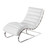 Chaise longue cuero blanco  Freud