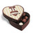 Set of chocolate brown Heart candles<br />
