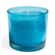 Bougie verre bleue <br /> - Lot de 6