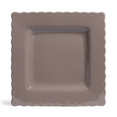 Assiette plate Gastronome taupe <br /> - Lot de 6