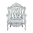 Sessel silbern Barocco