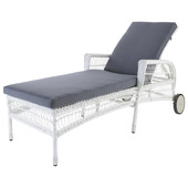 White garden steamer chair Emily