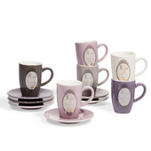 Coffret café 6 tasses et soucoupes Faubourg
