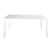 Table de jardin blanche rectangulaire L 180cm<br />Portofino