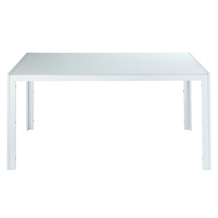 Table de jardin blanche rectangulaire L 160cm