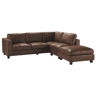 Canapé marron 5 placesAngle Kennedy