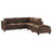 Canapé marron 5 placesAngle Kennedy