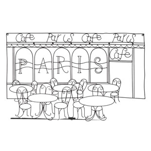Wanddecoratie Parijse Bistro