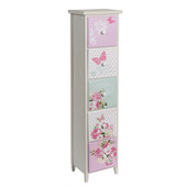 Sweet floral 5-drawer tower unit