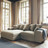 4-seat corner sofa in taupe  Bruges