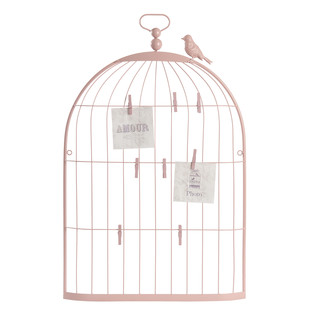 Pêle mêle Cage oiseau rose petit modèle