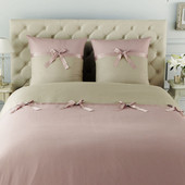 Bow duvet set in lilac, 260x240cm