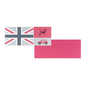 Plateau de bureau réversible rose/drapeau anglais
