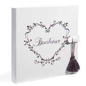 Cendrine white heart photo album