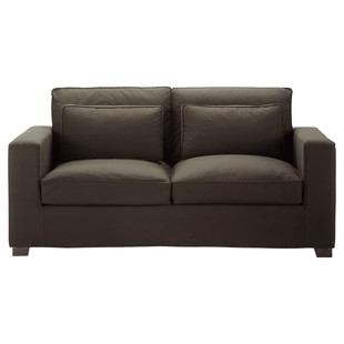 2/3-Seat Sofa Bed in Charcoal Gray<br />Milano