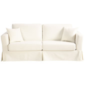 Schlafsofa 3-Sitzer Baumwolle elfenbein Royan