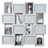 Marco 16 vistas Relieve gris