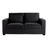 Schlafcouch 2/3-Sitzer, ausziehbar, schwarz