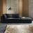 Pouf tissu monet anthracite Terence