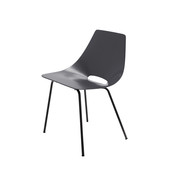 Chaise Tonneau gris anthracite Amsterdam