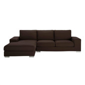 Sofa 5 seat sectional corner sofa in Chocolate <br />New York