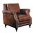 Fauteuil cuir marron Baudelaire